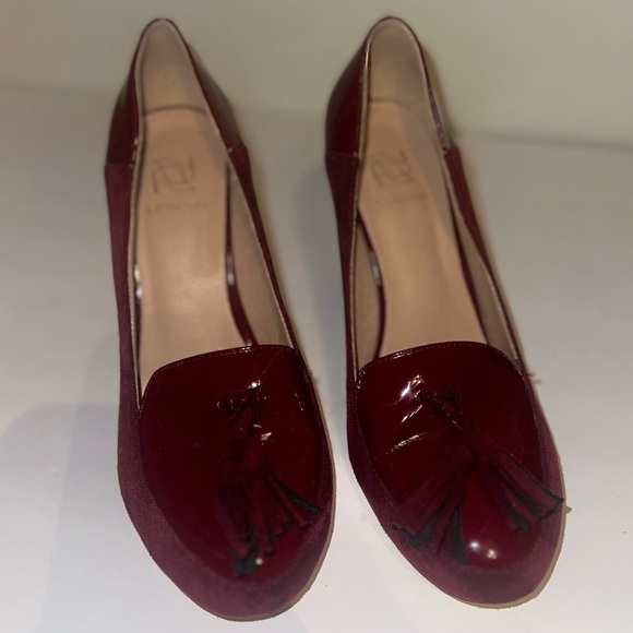 LEHOOR | Chunky Block High Heel Fringe Pumps size 8 - Picture 3 of 7